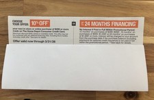 Home Depot Coupon for Home Depot Credit Card - 10% OFF or 24 Months Financing