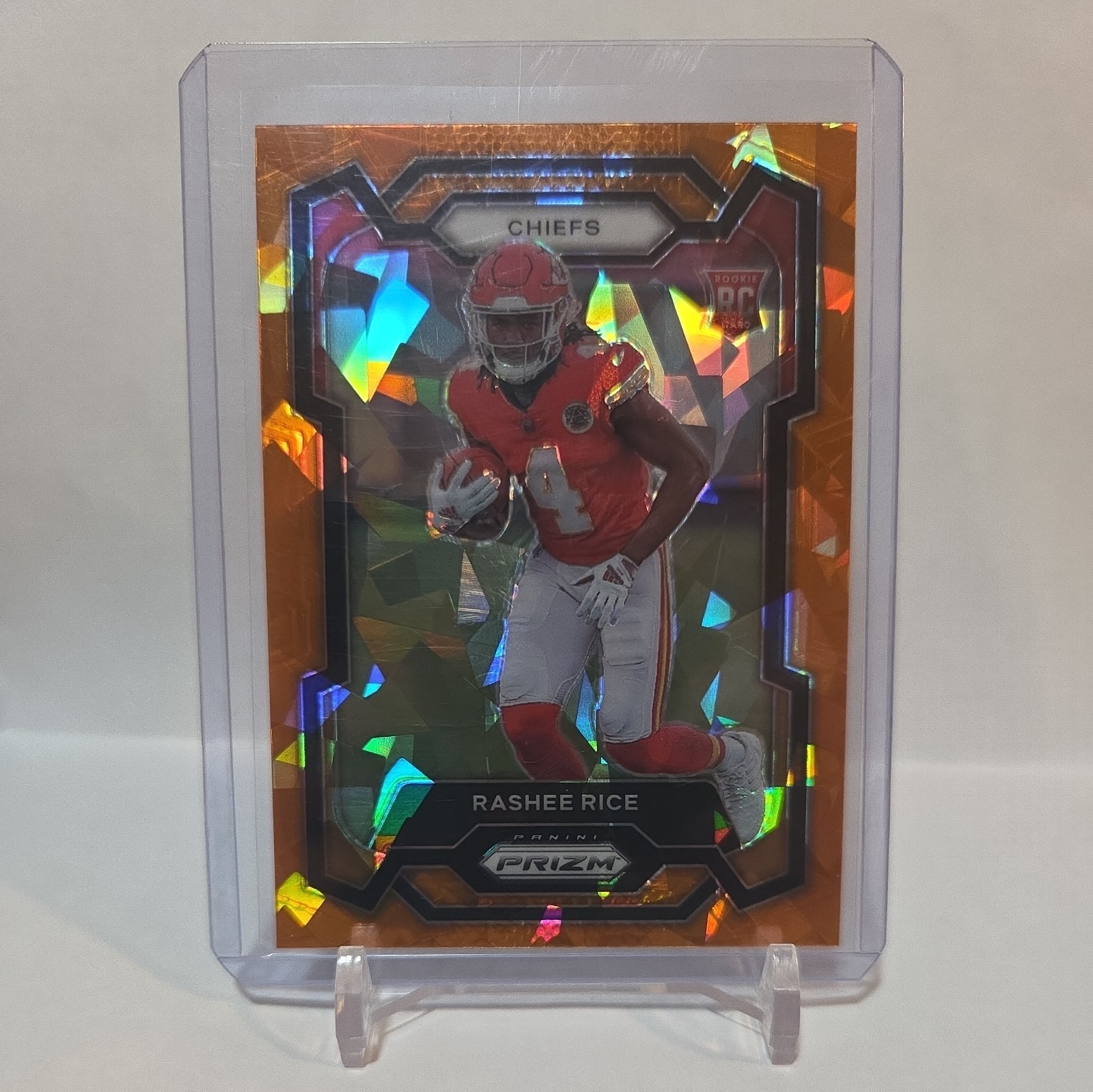 2023 Panini Prizm - Rashee Rice #350 Orange Ice (RC) Kansas City Chiefs