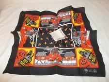 Vtg NEW Paris Halloween Bandana/Scarf 21"x21" USA Ghosts Black Cats Made In USA
