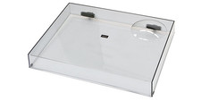 Technics SL-1200 Copripolvere per giradischi grigio chiaro con cerniere...