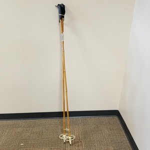 Vtg Nordic Bamboo Cross Country Ski Poles 145cm 