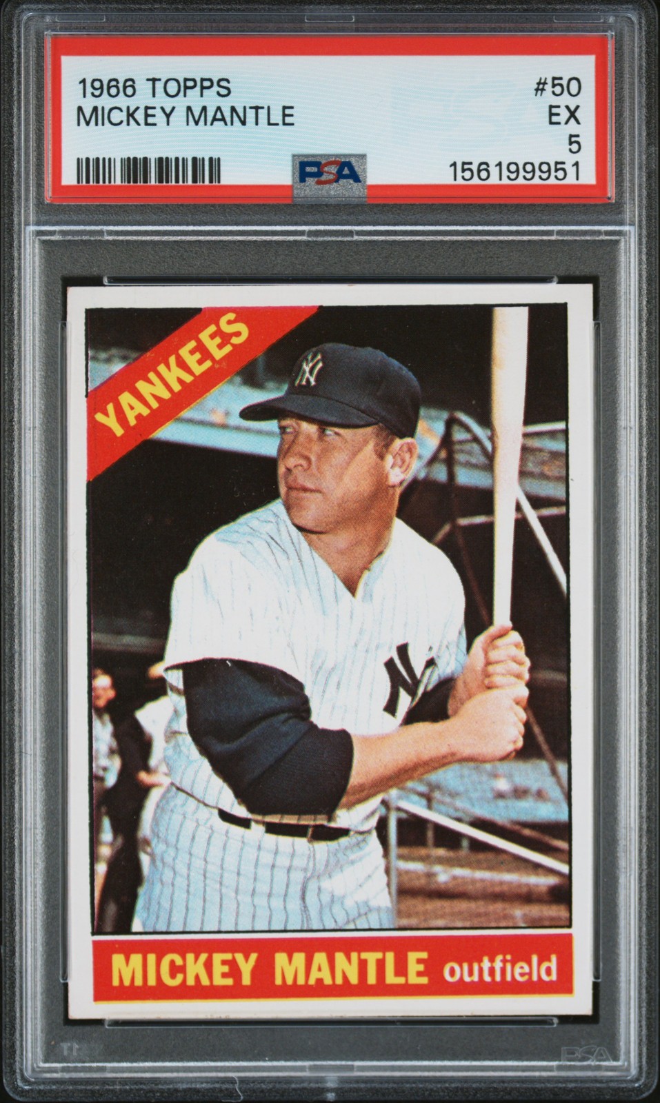 1966 Topps 50 Mickey Mantle PSA 5 156199951 view 1