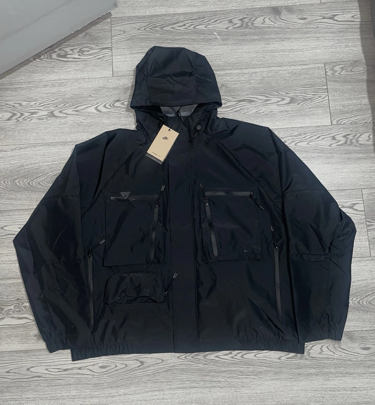 Nike Storm Tech Jacket Mens Size Large Oversized Waterproof Woven HJ2944-010