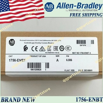 1756-ENBT/A New Sealed AB ControlLogix Enet/IP Comms Module US Same Day FreeShip