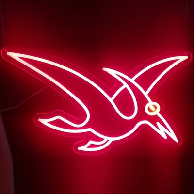LED Neonlicht Pterodactyl Dino Dimmbares Deko Leuchtschild USB Lampe für Kinder