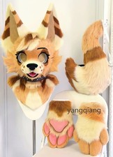 Fursuit Long Fur Husky Fox Mascot Head Party Halloween Fur Cosplay-Promotion