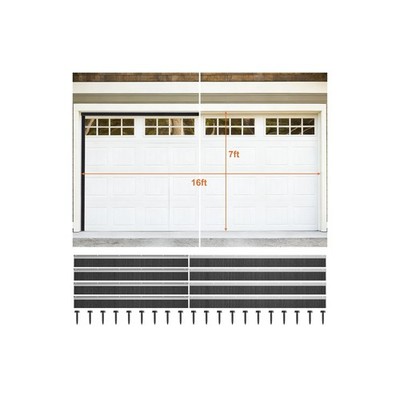 USTAR Garage Door Seal Top and Sides Kit for 16x7 ft Door - Heavy Duty Alumin...