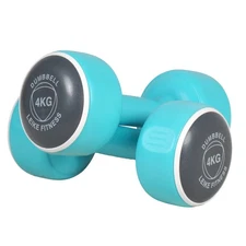 Leikefitness Dumbbells Anti-Slip 2 Pack 4kg