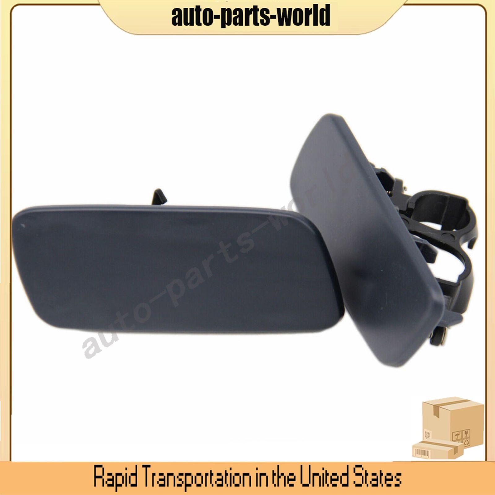 For 2010-2018 Rolls-Royce Ghost Front Left+Right Headlight Cleaning Nozzle Cover
