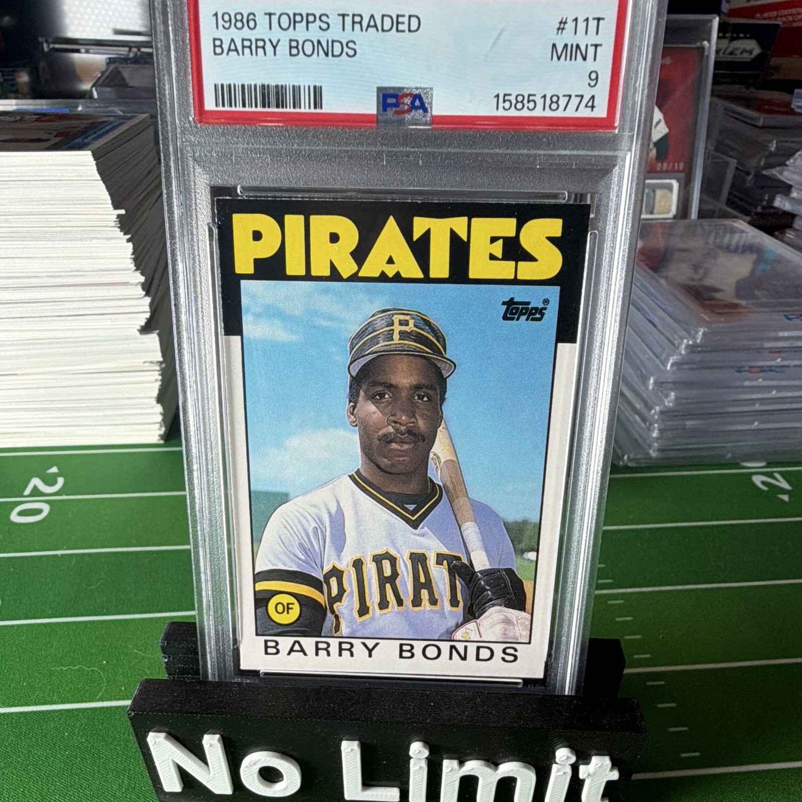 Topps 1986 Traded Barry Bonds #111T RC PSA 9 Pittsburgh Pirates view 1