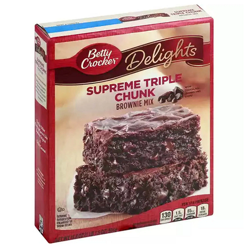 Betty Crocker Brownie Mix Supreme Triple Chunk 2 Pack - Picture 2 of 2