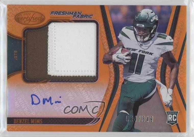 2020 Certified Mirror Orange 64/349 Denzel Mims #223 Rookie Auto RC 06wf
