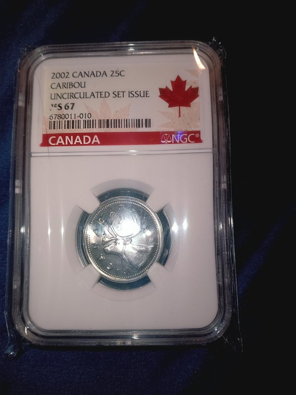 2002CANADA 🇨🇦 25c NGC MS 67 CANADIAN ICONS CARIBOU QUARTER FIRST RELEASES