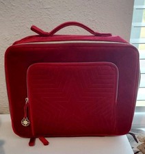 Estee Lauder Makeup Cosmetic Bag Train Case Red Velvet Large Limited Edition