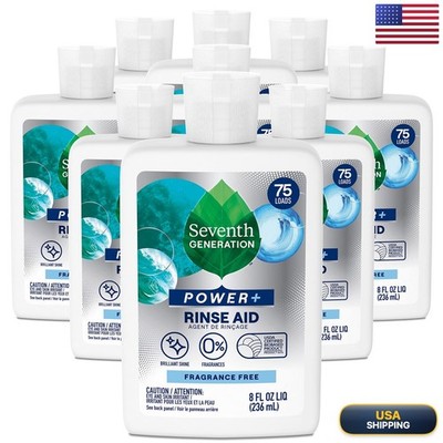 Seventh Generation Power+ Dishwasher Rinse Aid Fragrance Free 8 fl oz Pack of 9