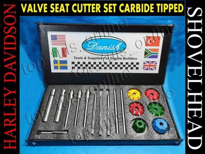 14x HARLEY DAVIDSON SHOVEL HEAD VALVE SEAT CUTTER KIT CARBIDE TIPPED 3 AC