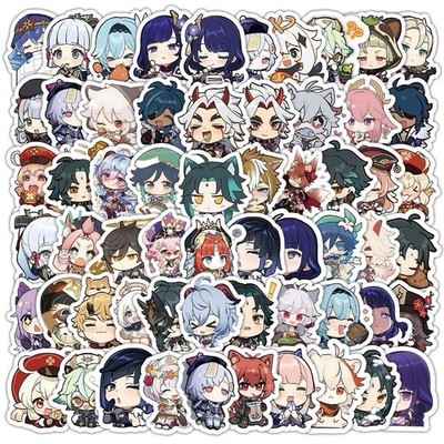 30Pcs Random Japanese Kawaii Anime Girls Cartoon Waterproof Stickers