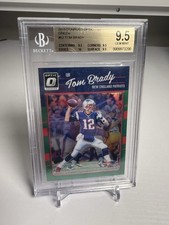 Tom Brady 2016 Panini Donruss 1st Year Optic Green Prizm SSP /5 BGS 9.5 Gem Mint