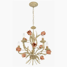 Crystorama Southport 5 Light Chandelier, Sage...