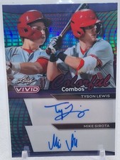 LEWIS, SIROTA 2024 LEAF VIVID COLORFUL COMBOS BLUE DUAL AUTO #6/7 