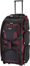 $150 Travelers Club Adventure 30" Xpedition Multi-Pocket Rolling Duffle Red