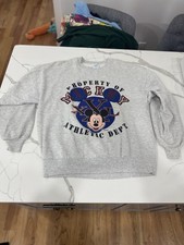 Vintage Velva Sheen Mickey Mouse Sweatshirt Mens Size L Gray USA Made