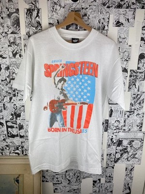 Bruce Springsteen 1984 vtg white short sleeve t-shirt S-5XL QT7841