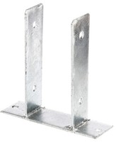 U-PfostenträGer Typ345 Feuerverzinkt Zum Aufschrauben 91X200Mm