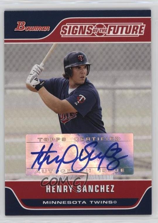 2006 Bowman Signs of the Future Henry Sanchez #SOF-HS Auto 1cx3