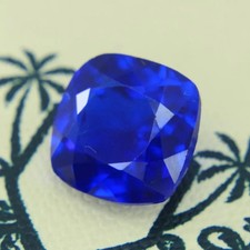 10.15 Ct Natural Ceylon Royal Blue Sapphire Cushion Cut Loose Certified Gemstone