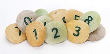 YD-11 Number Pebbles, Kindergarten to 3 , 5" H, 3" L, 3" W