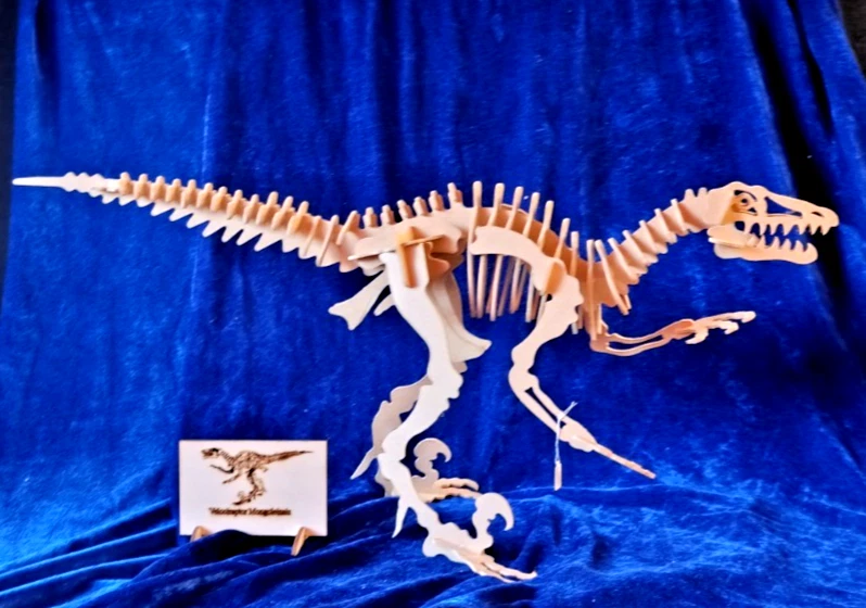 1x DINO 80cm Puzzle 3D Madera Maqueta Kit Manualidades Dinosaurios 59 Piezas