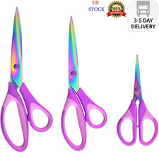 Craft Scissors Set of 3 Pack, All Purpose Sharp Titanium Blades Shears, Comfort