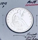 1843-P  GEM AU+++  U.S. SEATED LIBERTY HALF DOLLAR. WOW!