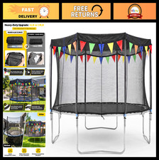 Heavy Duty Round Trampoline Shade Cover - Sun Protection for 8-16FT Trampolines,