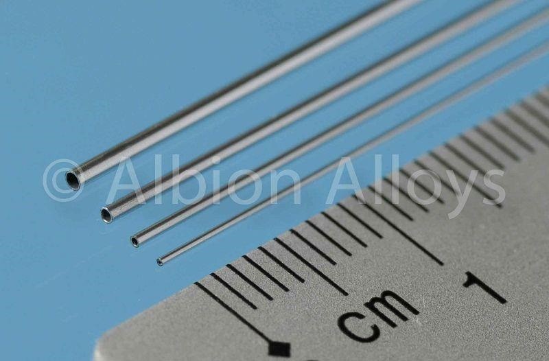 Albion Alloys MAT08 - Aluminum Micro Tube 0.8 mm x 0.6 mm - New