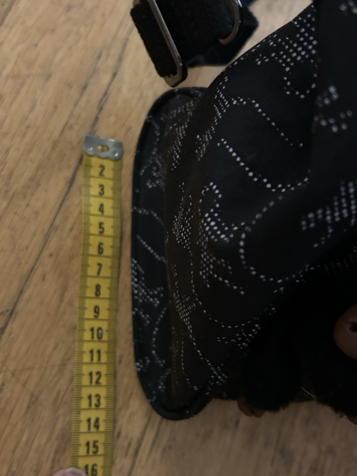 Kipling Black Rare Patterned Nylon Crossbody Shou… - image 10