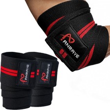 Elbow Wraps for Weightlifting - 47" Adjustable Compression Straps  Brace for...