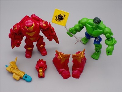 Super Hero Mashers: Marvel - Hulkbuster vs. Hulk Actionfiguren Set
