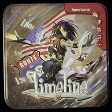 Asmodee TIMELINE AMERICANA Card Game in Tin History Trivia Educational NEW