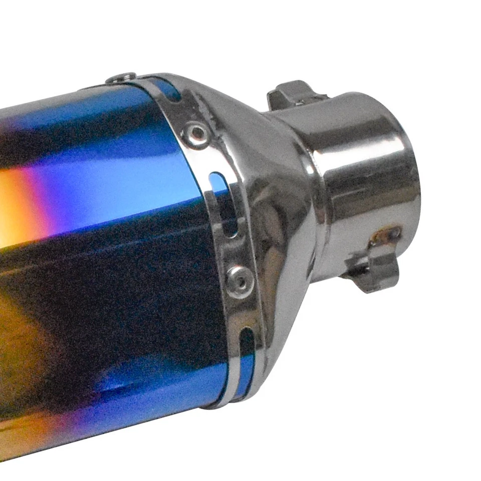 Tubo silenciador de escape universal para motocicleta com silenciador DB 370mm azul - Imagem 4 de 4