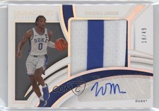 2022 Immaculate Collegiate Premium Rookie 18/49 Wendell Moore Jr Patch Auto 15wb