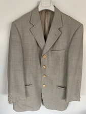 Versace Classic V2 Men’s Beige Check Blazer Jacket Size 42 Regular Excellent Con