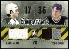 2011-12 In The Game Enforcers #C-32 Basil McRae Todd Ewen Jersey Duals
