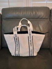 NEW Victoria's Secret Cozy Plush Sherpa Large Winter White Tote NWT