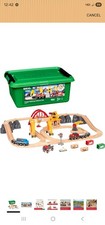 BRIO World Cargo Railway Deluxe Wooden Train Set 33097, Age 3 