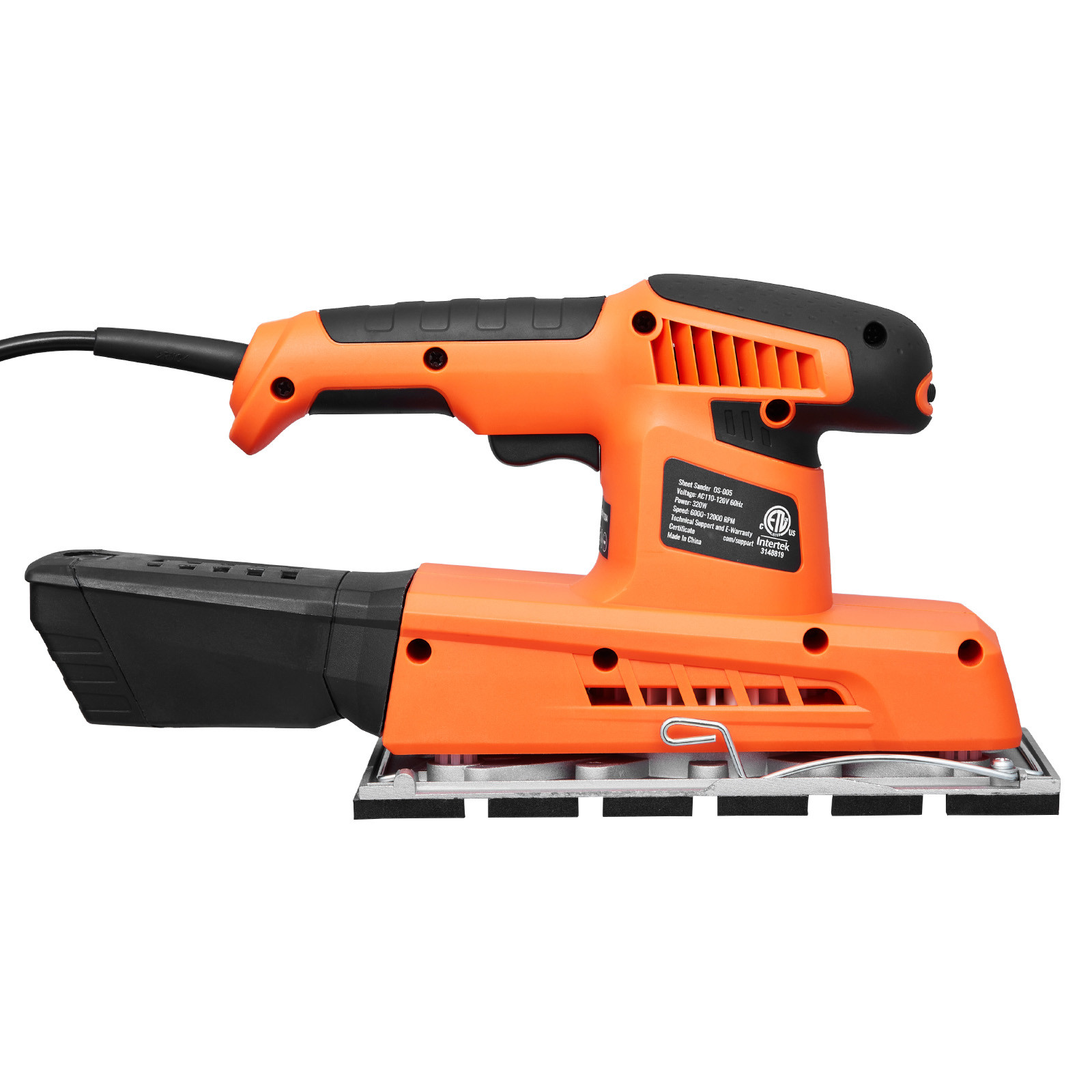 Uimoso 1/2 Sheet Sander 320W Max 12000 RPM Sheet Finishing Sander for Woodwork