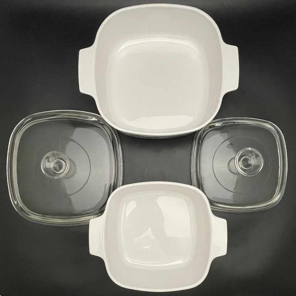 Cazuelas cubiertas Corning Ware 2 letras A-1 1/2B y A-2-B 1995-96 EE. UU. 1,5 L 2 L Foto 4 de 4