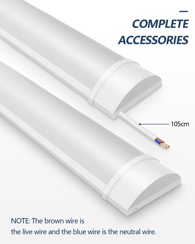 Lámpara de bañera LED lámpara de techo lámpara de habitación húmeda taller tubo 30/60/90/120/150 - Imagen 8 de 21