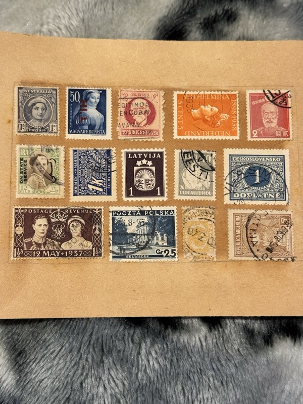 Lot Of Used Foreign Stamps 1920-1960